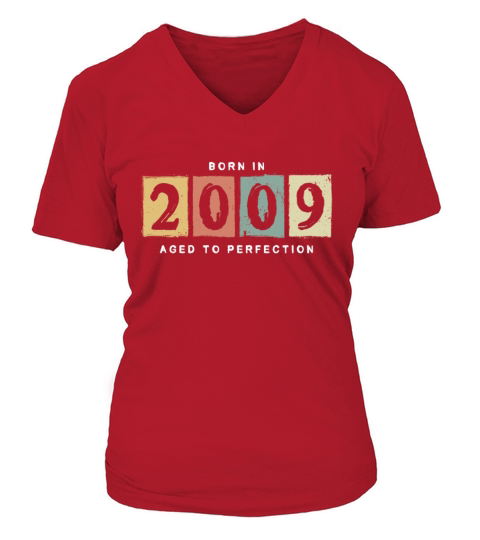 2009 Birthday vintage Gift Idea Women's V-Neck T-shirt