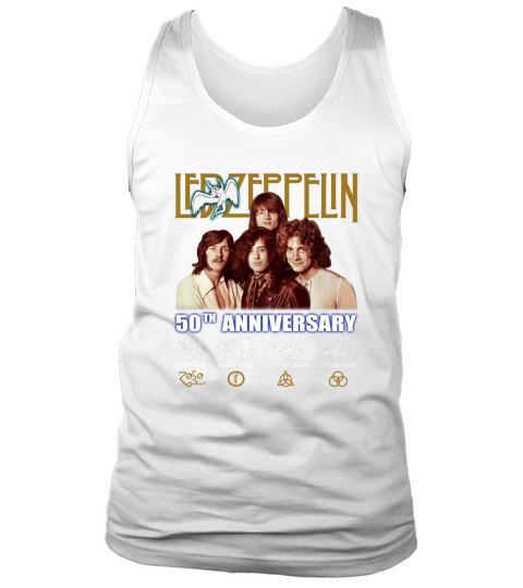 Led Zeppelin members 50th Anniversary signatures shirt Tank Top Unisex