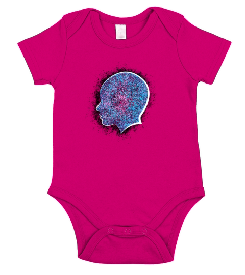 Abstract Head Space Short Sleeve Baby One-Piece