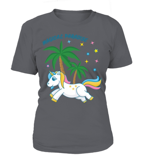 Unicorn under palm trees Women's T-Shirt