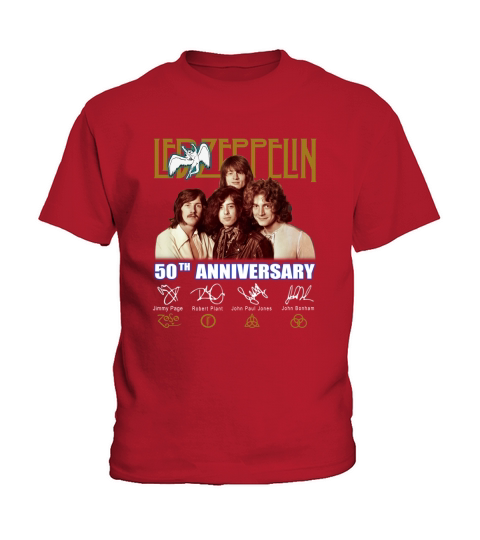 Led Zeppelin members 50th Anniversary signatures shirt Kids T-Shirt