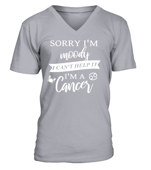 Moody Cancer Horoscope Zodiac Astrology Men's V-Neck T-shirt