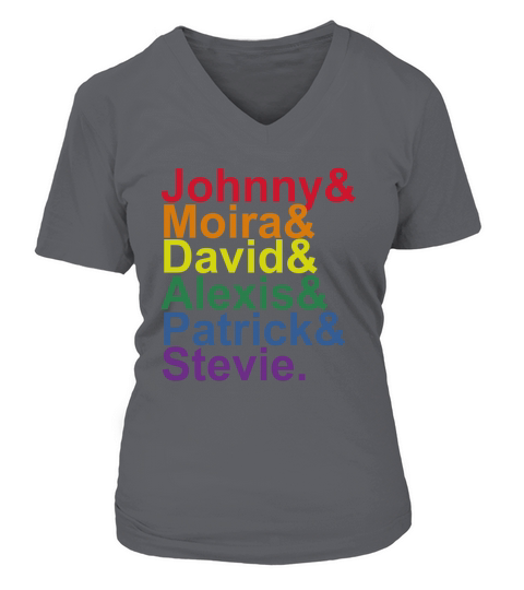 Johnny Moira David Alexis Patrick Stevie Pride Schitts Creek Classic Women's V-Neck T-shirt