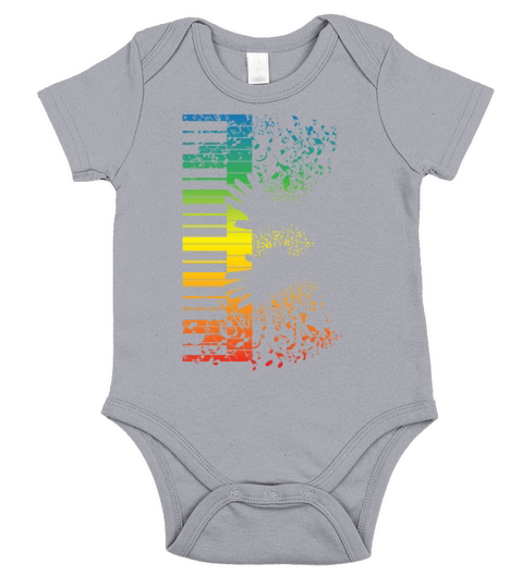 Keyboard Piano Gift Music Musician Instrument Short Sleeve Baby One-Piece
