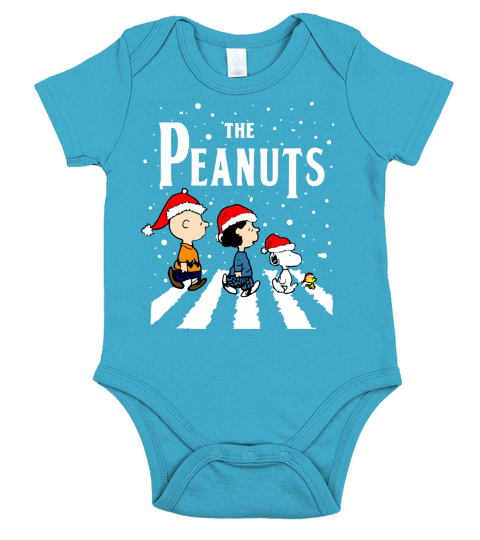 The Peanuts Abbey Road Christmas Snoopy Short Sleeve Baby One-Piece