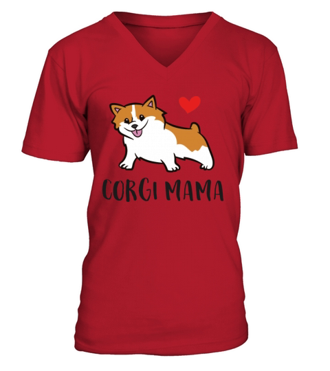 Corgi Mama Cute Welsh Corgi Men's V-Neck T-shirt