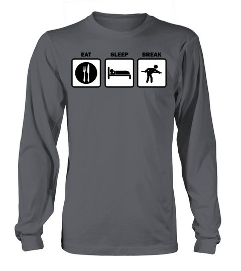 Eat sleep break pool Women's Long Sleeve