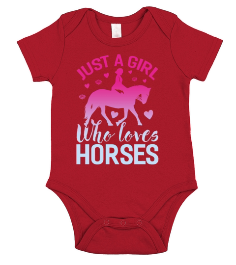 Just A Girl Who Loves Horses Short Sleeve Baby One-Piece