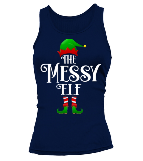The messy Elf Matching Family Group Christmas Women's Tank Top