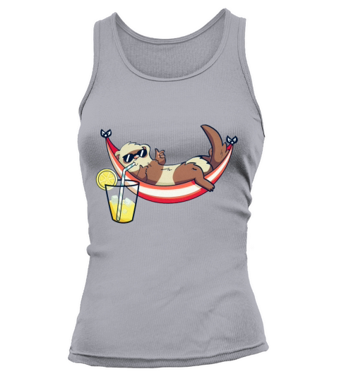 Funny racoon on hammock with lemon juice Women's Tank Top