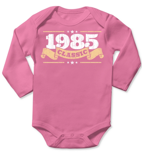 Anniversary 1985 Classic Matching Couple Distresse Long Sleeve Baby One-Piece