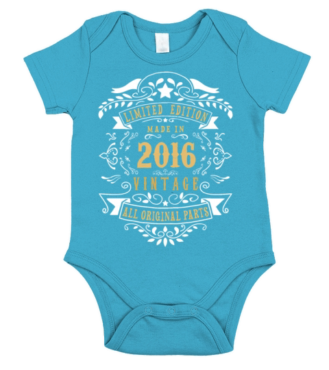 Limited Edition Made In 2016 Vintage Original Short Sleeve Baby One-Piece