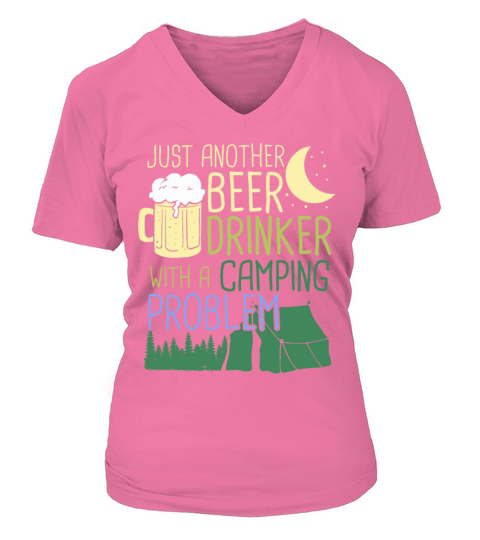 Drink Beer Camping Camper Gift Women's V-Neck T-shirt