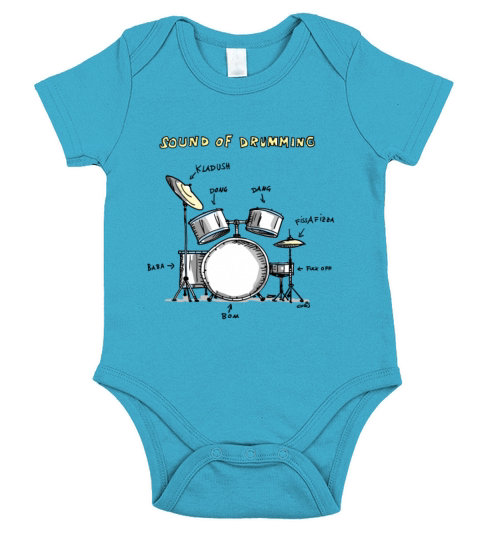 Sound of Drumming - Drumset Short Sleeve Baby One-Piece