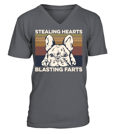 Stealing hearts - blasting farts Quote for a Men's V-Neck T-shirt
