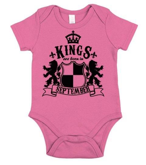 Kings are born in September Short Sleeve Baby One-Piece