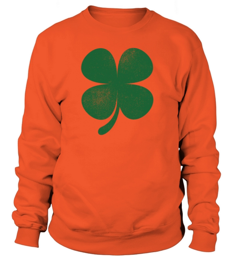 Distressed Green Four Leaf Clover Saint Patricks Women's Sweatshirt