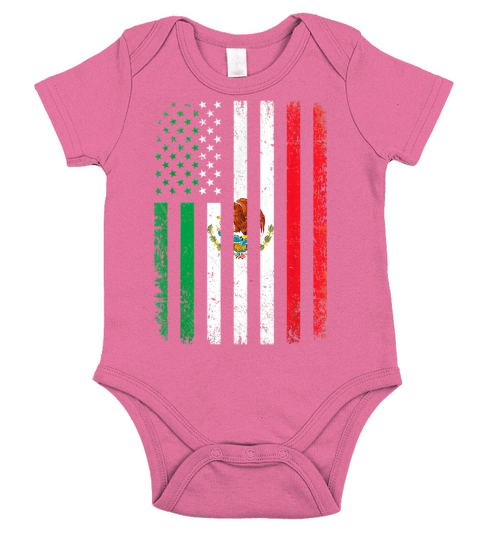 Mexico Flag Shirt USA American Mexican Short Sleeve Baby One-Piece