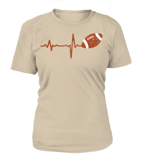 gift heartbeat american football rugby Women's T-Shirt