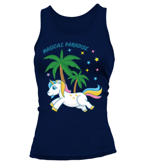 Unicorn under palm trees Women's Tank Top
