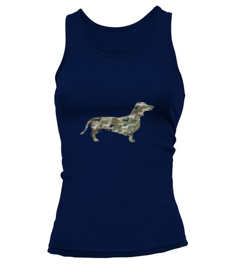 Dachshund Dog Camo Army Style Tank top Woman