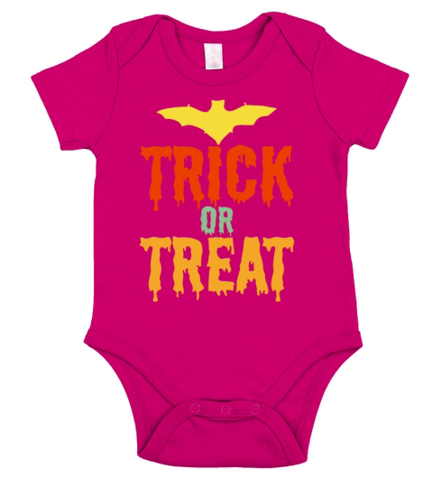 Trick or Treat Halloween gift Short Sleeve Baby One-Piece