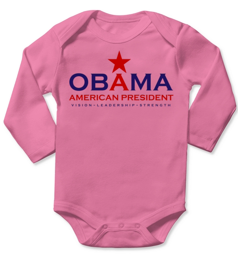 Obama American President Long Sleeve Baby One-Piece