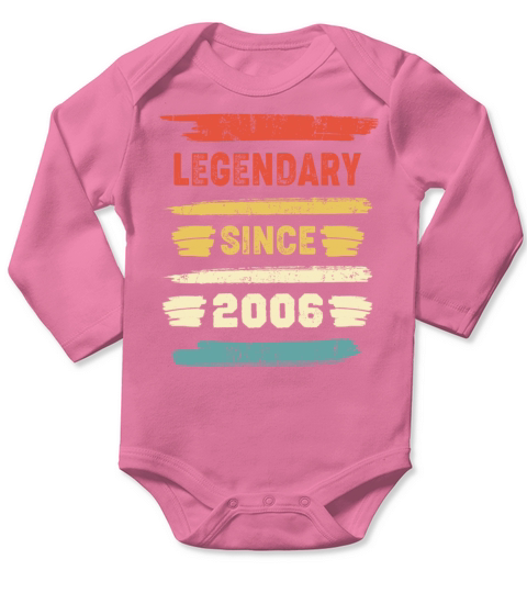 Retro Birthday Gift - Vintage Legendary Since 2006 Long Sleeve Baby One-Piece