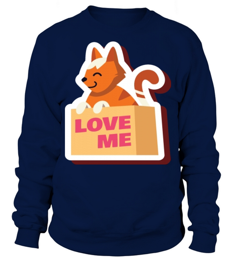 love me dog funny art Men's Sweatshirt