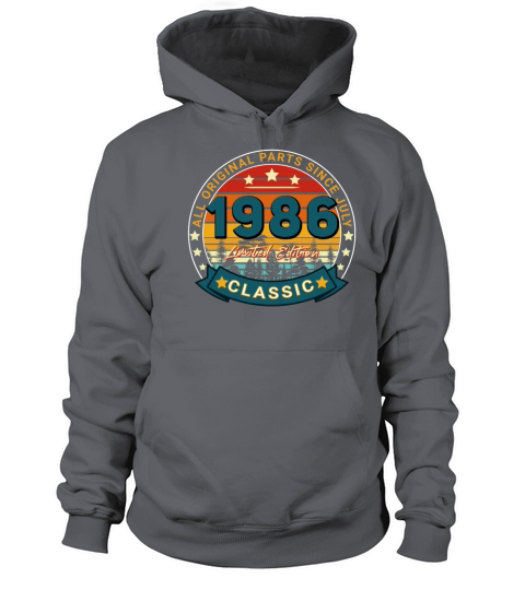 July 1986 Vintage Gift Idea Women's Hoodie