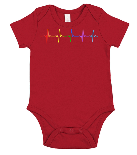 Heartbeat with Pride Short Sleeve Baby One-Piece