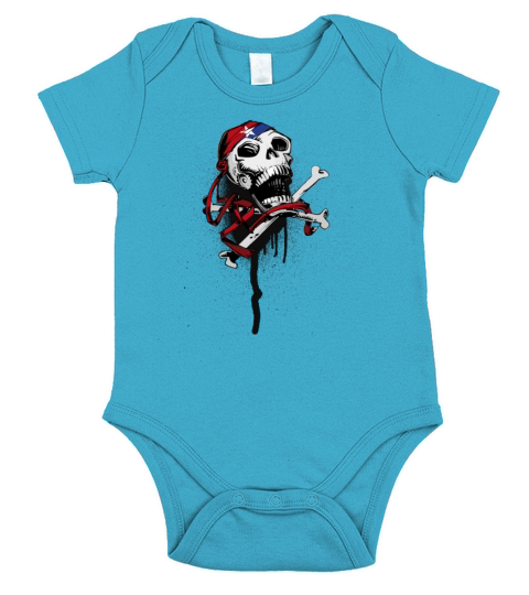 Skull American Bandana Short Sleeve Baby One-Piece