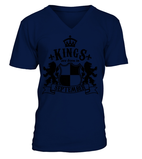 Kings are born in September Men's V-Neck T-shirt