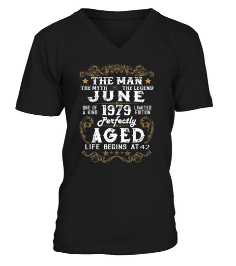 Legends Were Born In June 1979 42nd Quarantine Men's V-Neck T-shirt