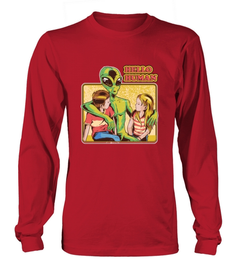 Outerspace Spaceship Scientist Galaxy Planet UFO Men's Long Sleeve