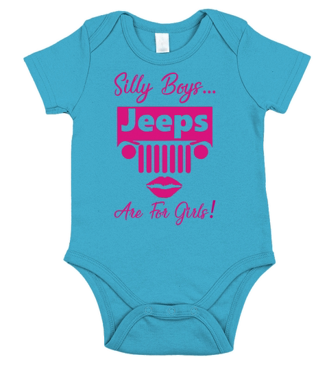 SILLY BOYS JEEPS ARE FOR GIRLS JEEP SHIRT Short Sleeve Baby One-Piece