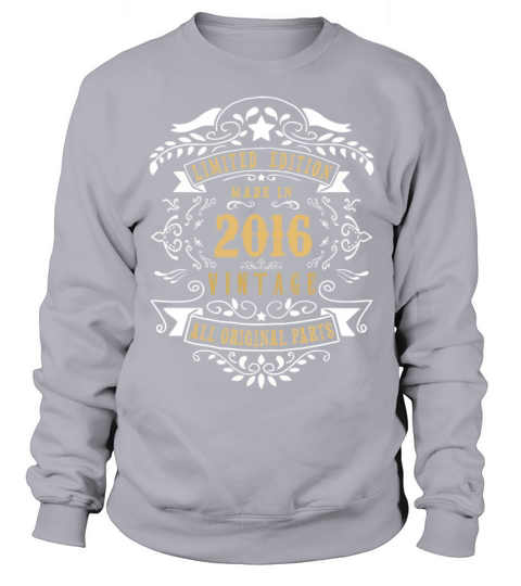 Limited Edition Made In 2016 Vintage Original Men's Sweatshirt