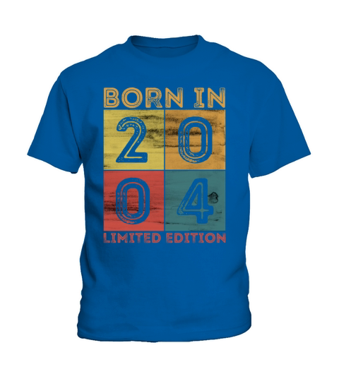 18th Birthday Born In 2004 Limited Edition Vintage Kids T-Shirt