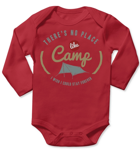 No Place Like Camp Long Sleeve Baby One-Piece