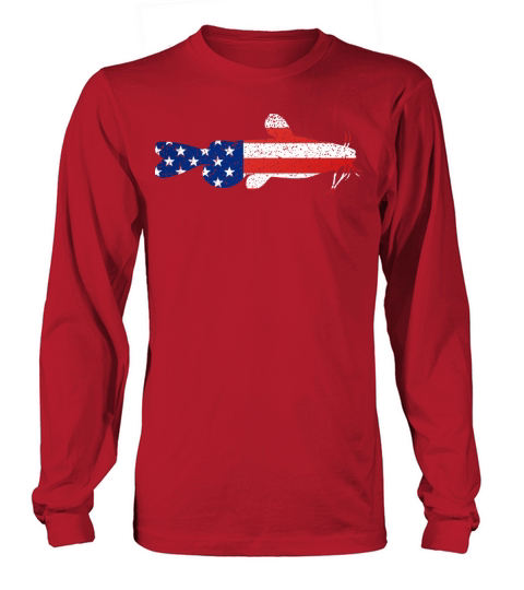 Catfishing American Flag Women's Long Sleeve