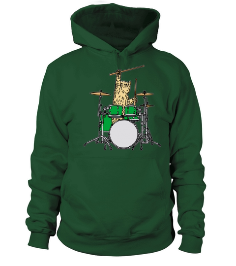 Cat drummer Women's Hoodie