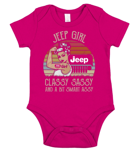Jeep girl classy sassy and a bit smart assy vintage shirt Short Sleeve Baby One-Piece