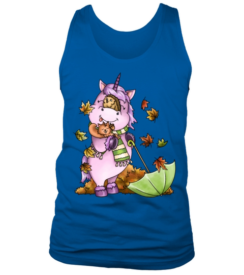 Autumn Walk Pink Unicorn Men's Tank Top