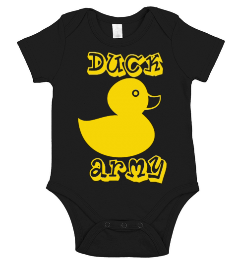 Duck Army - Yellow Short Sleeve Baby One-Piece