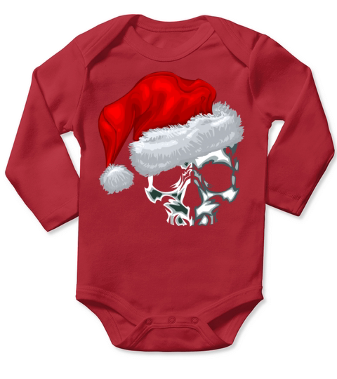 Santa Skull Long Sleeve Baby One-Piece