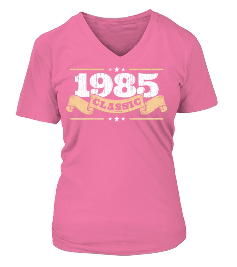 Anniversary 1985 Classic Matching Couple Distresse Women's V-Neck T-shirt