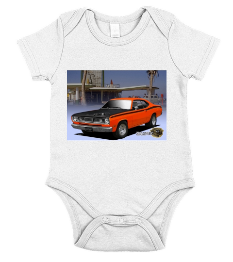1970 74 duster poster orange 3 Short Sleeve Baby One-Piece