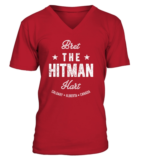 Bret The Hitman Hart Vintage Fight Type Men's V-Neck T-shirt