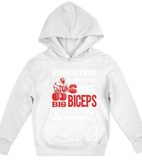 Bodybuilding Quote Big Biceps Kids Hoodie