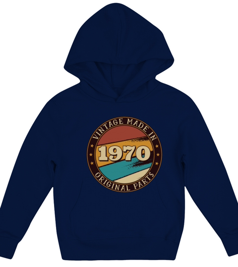 Retro Classic Born in 1970 50th Birthday Vintage Kids Hoodie